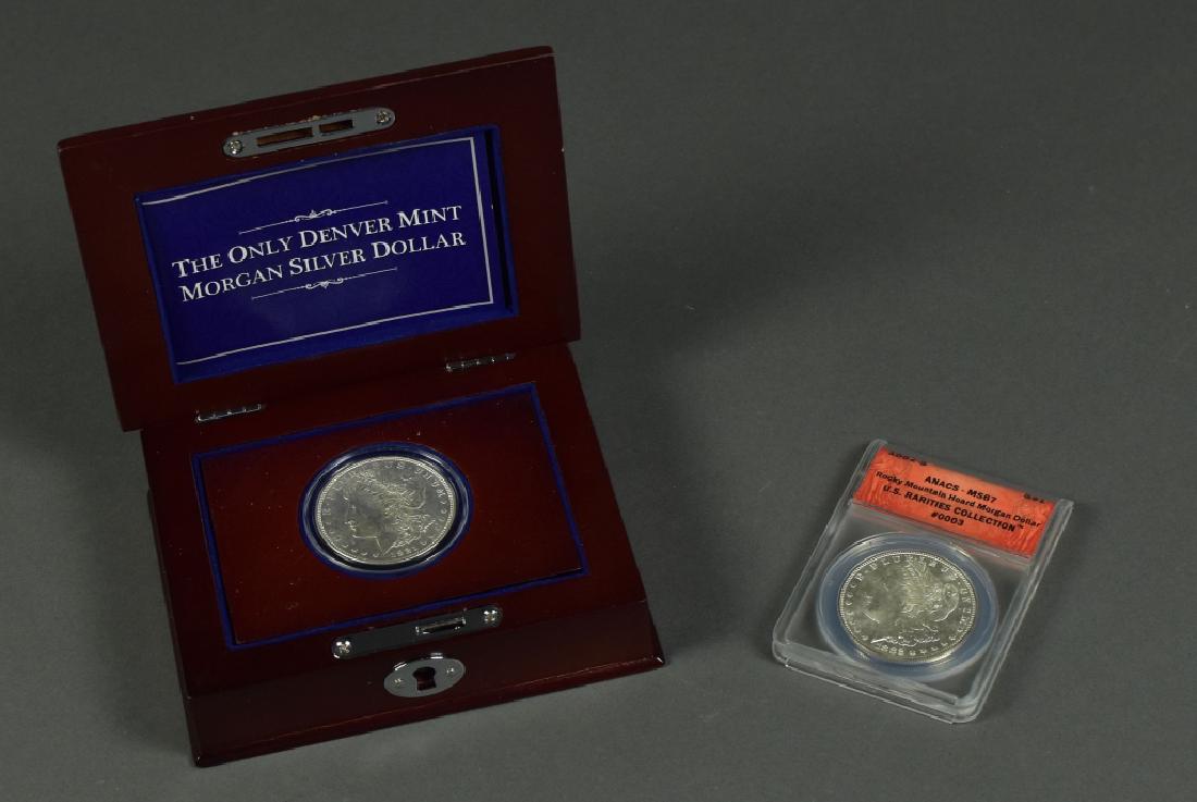 Two Morgan Dollars 1882-S (ANACS certified MS67 - U.S. (1 of 4)