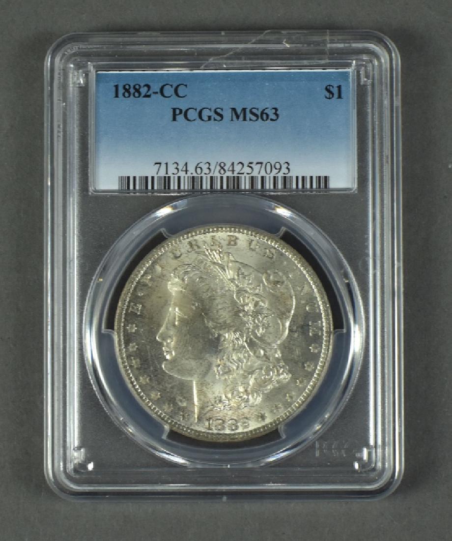 1882-CC Morgan Dollar This scarce issue is graded MS63 (1 of 2)