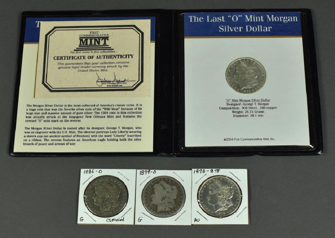 Four Morgan Dollars Dates are 1878-8TF (AU- better (1 of 4)
