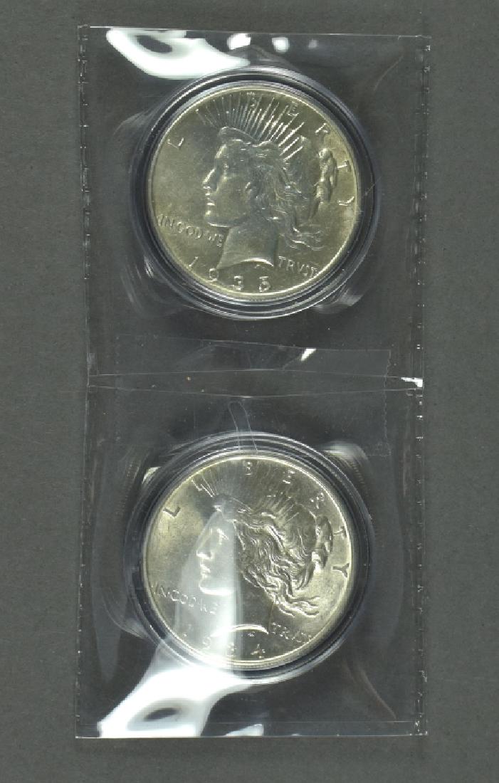 Two Better Date Peace Dollars 1934-D (uncirculated) and (1 of 2)