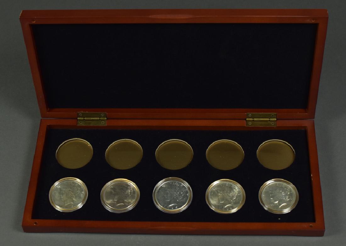 Group of Five Peace Dollars Dates include 1921 (XF-AU); (1 of 3)