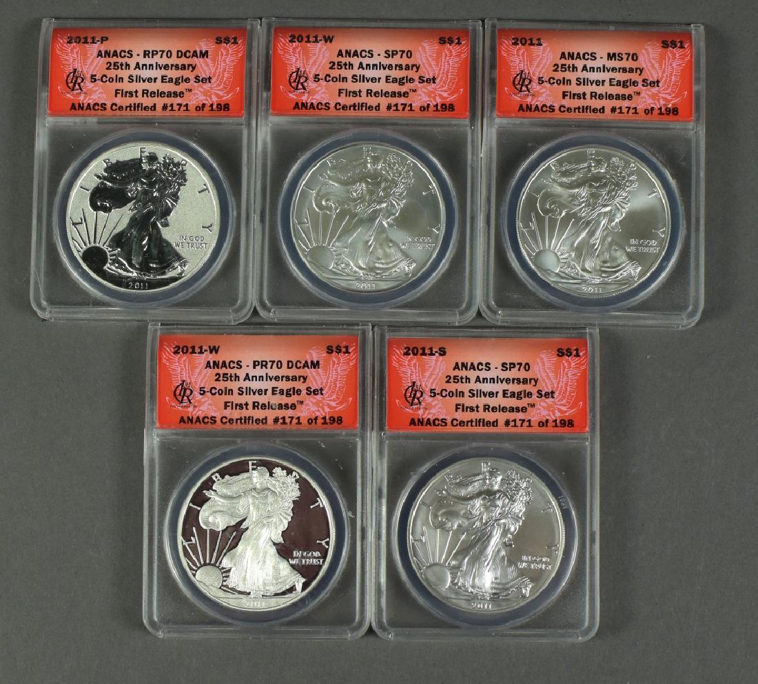 2011 Silver Anniversary (25th) 5 Coin Set Certified by (1 of 2)