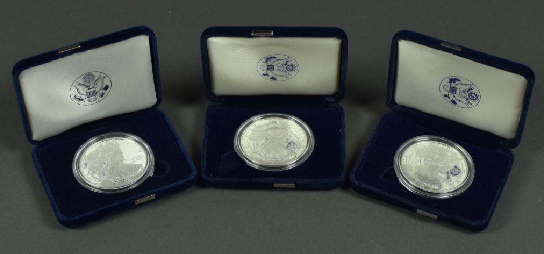 Three Proof Silver Eagles Dates are 2003, 2006 and (1 of 4)