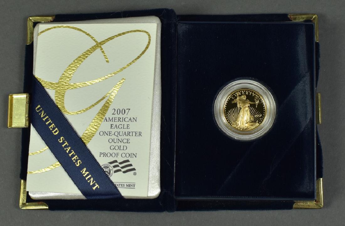 1/4 oz. 2007 Gold Eagle Coin Proof in mint issued case. (1 of 3)