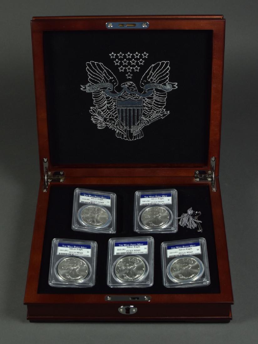 West Point Mint Collection of Five Eagles All PCGS (1 of 3)