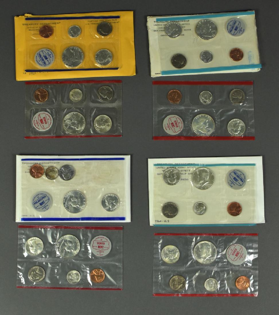Four Silver Mint Sets Dates are 1961, 1962, 1963 and (1 of 6)