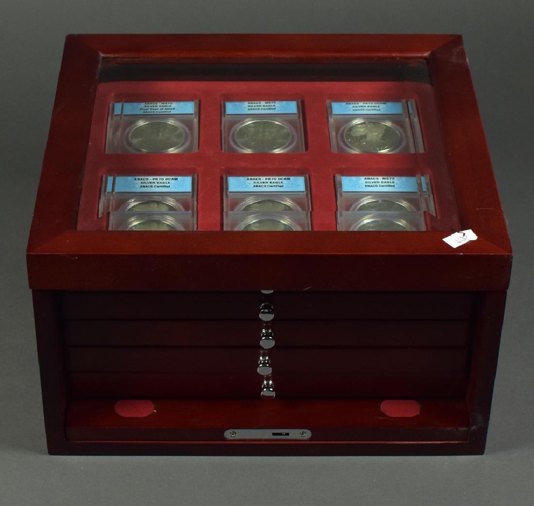 Group of ANACS Certified Silver Eagles Includes 1986 MS (1 of 6)