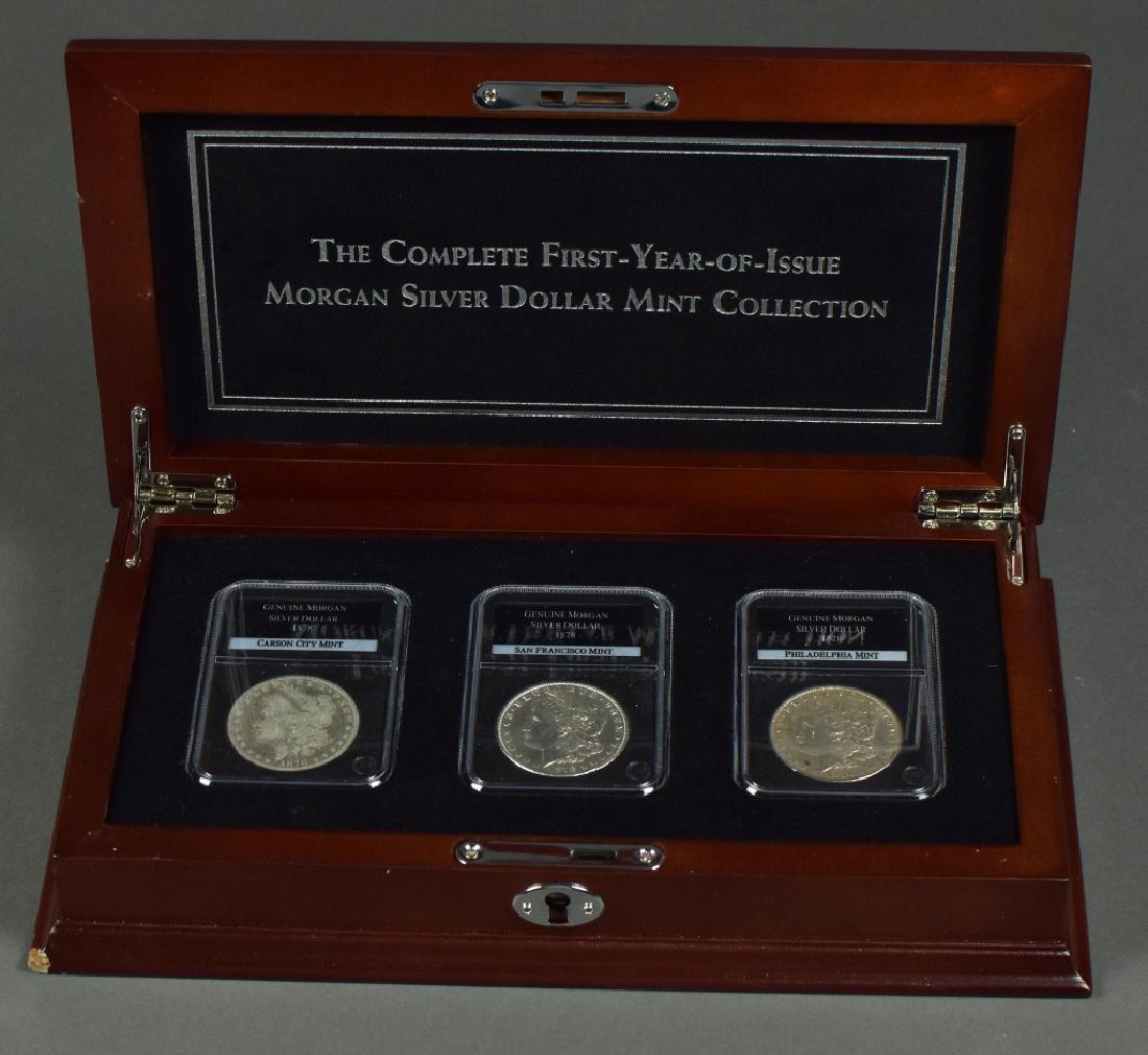Three Morgan Silver Dollars First of year issue set (1 of 4)