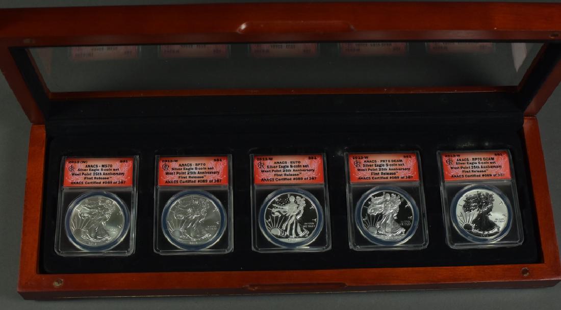 Five Coin Silver Eagle Set All dated 2013.  All coins (1 of 5)