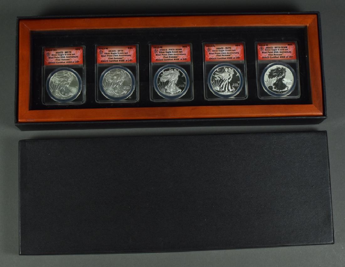 Five Coin Silver Set 2013 coins from West Point 25th (1 of 4)