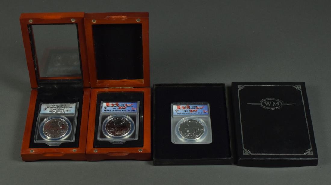Three Canadian Silver Coins Wildlife 1 oz. silver coins (1 of 4)
