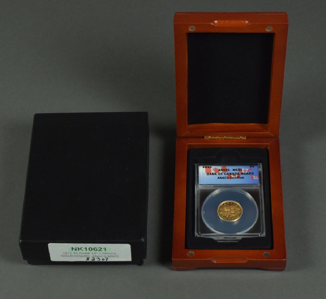 1912 Canadian $5 Gold Coin From the Bank of Canada (1 of 3)