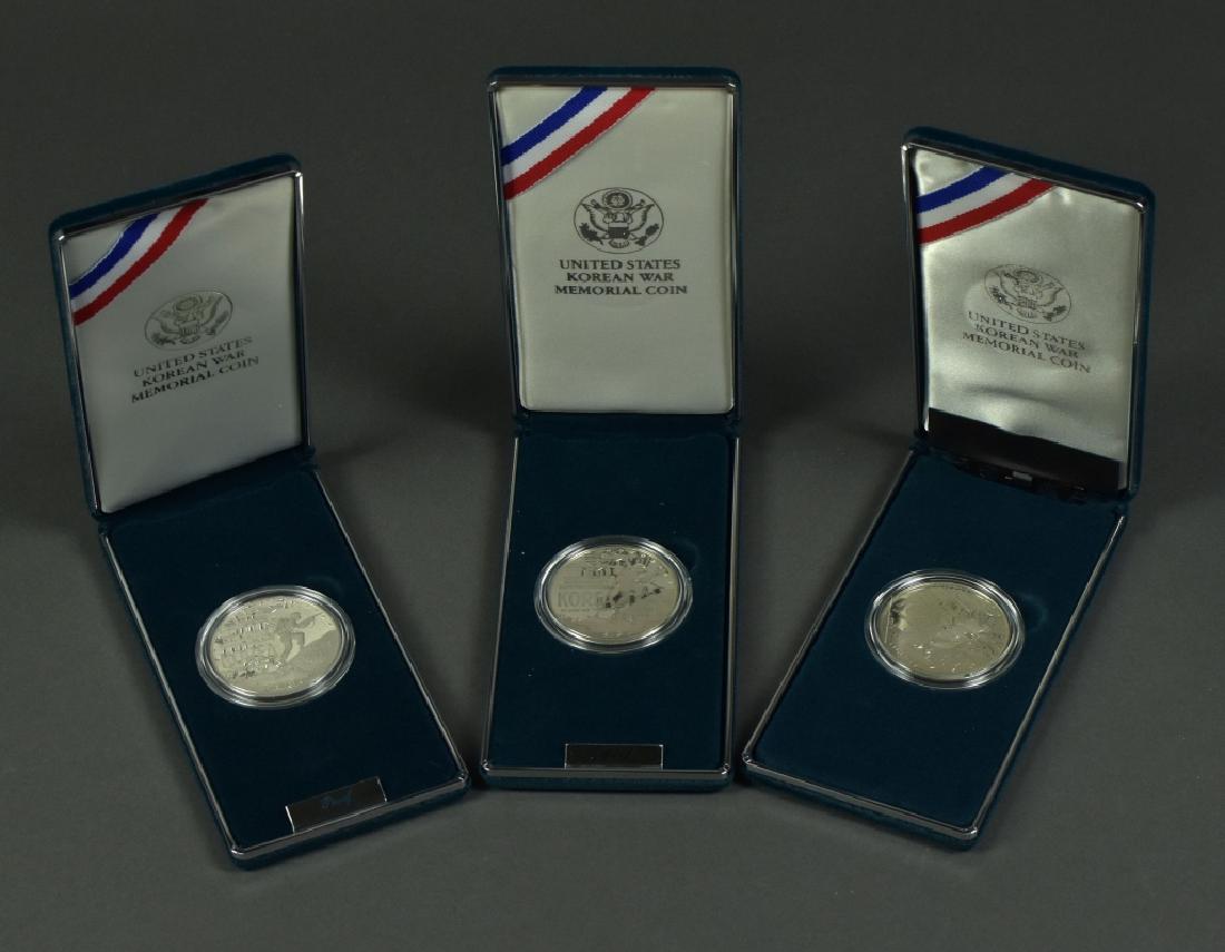 3 Korean War Memorial Proof Silver Dollars Dated 1991 (1 of 4)