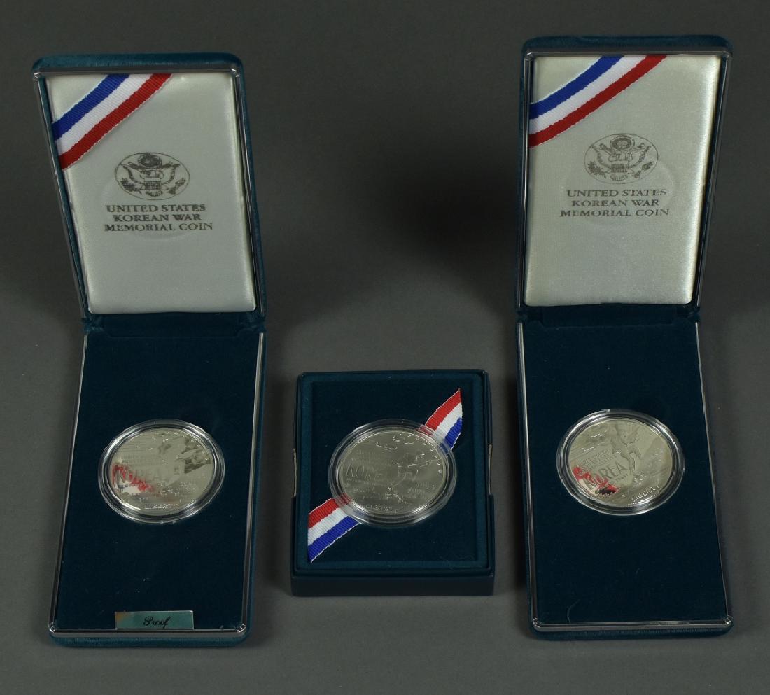 3 Korean War Memorial Silver Dollars Dated 1991.  2 (1 of 4)