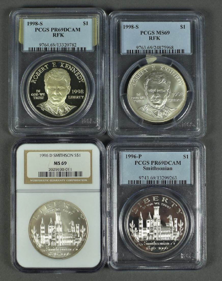 Four US Commemorative Dollars 1996P Smithsonian PCGS (1 of 2)