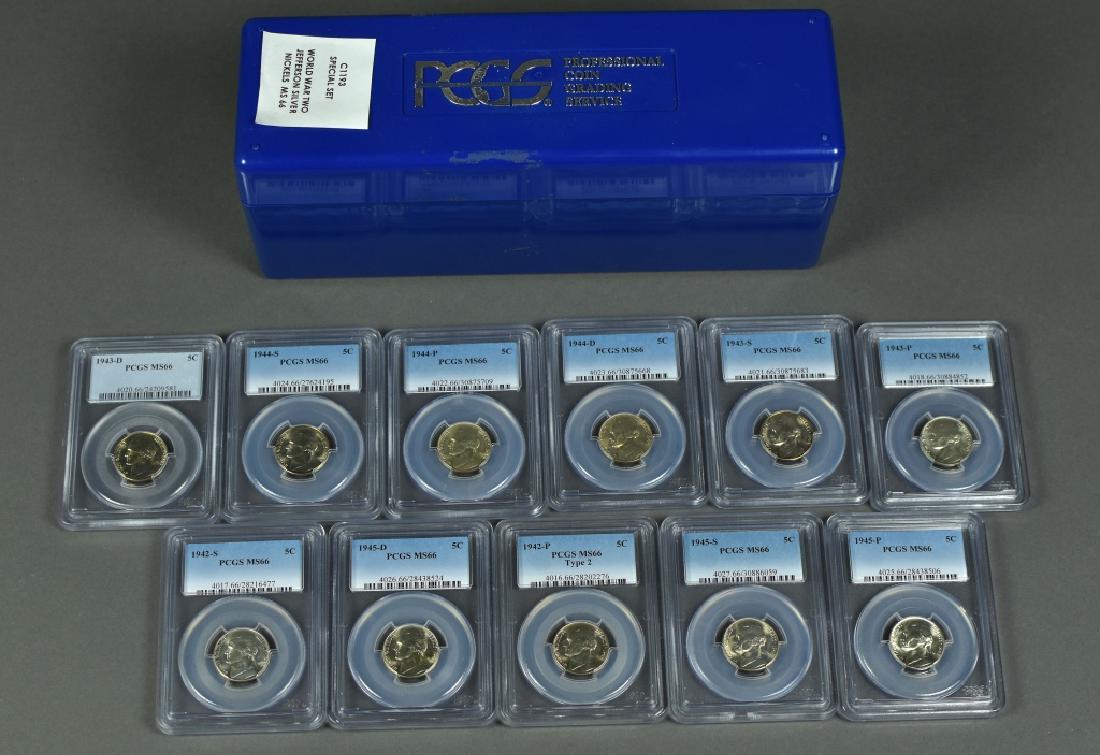 Comp. 11 Coin Jefferson Silver Nickel Wartime Set (1 of 5)