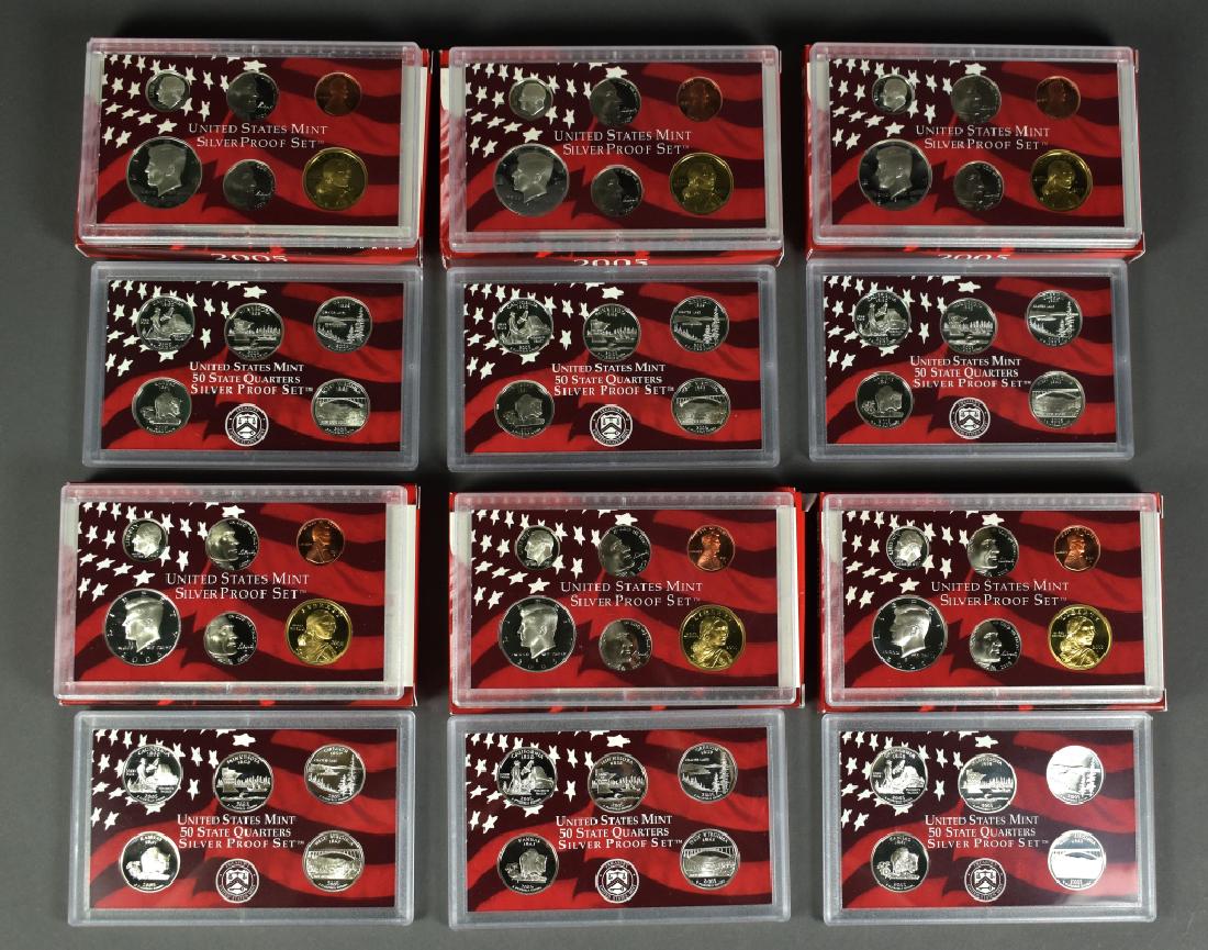 6 US Silver Proof Sets All 2005 In original packaging (1 of 5)