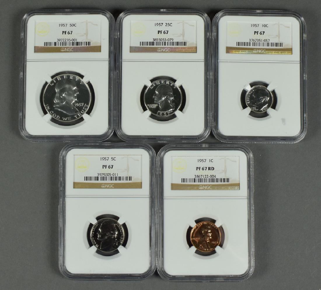 1957 US Proof Set All NGC PF 67. (1 of 2)