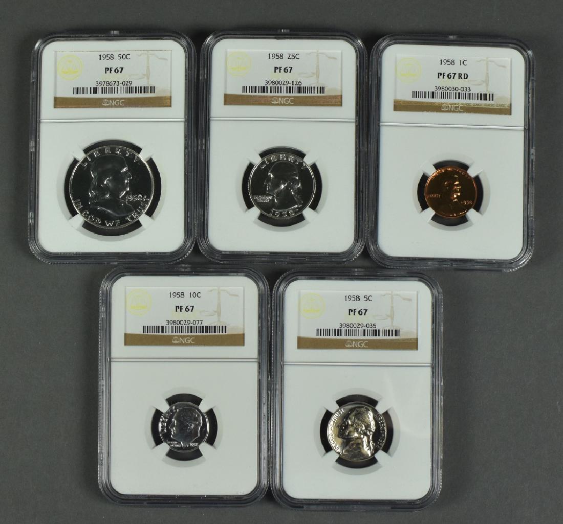 1958 US Proof Set All NGC PF 67. (1 of 2)