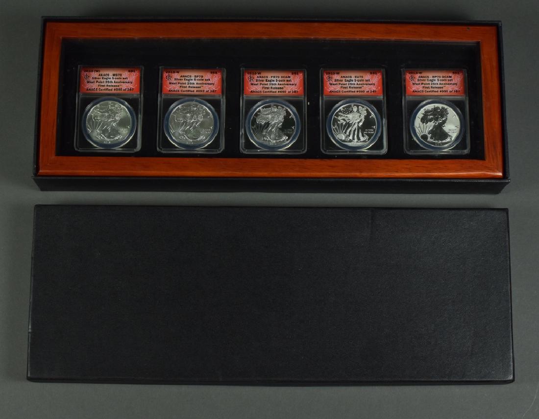 Five Coin Silver Set 2013 coins from West Point 25th (1 of 4)