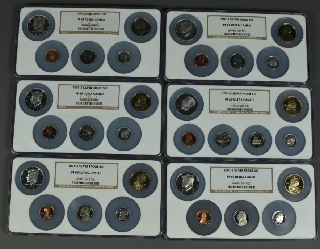 1999-2004 Silver Proof Sets All NGC PF69 Ultra Cameo. 6 (1 of 5)
