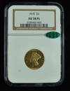 1870 Princess $3 Gold Coin NGC graded AU 58 PL and