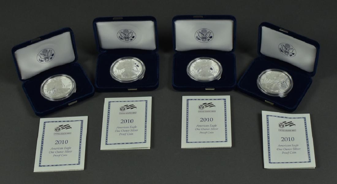 Four 2010W Silver Eagle Proofs All in original boxes. (1 of 4)