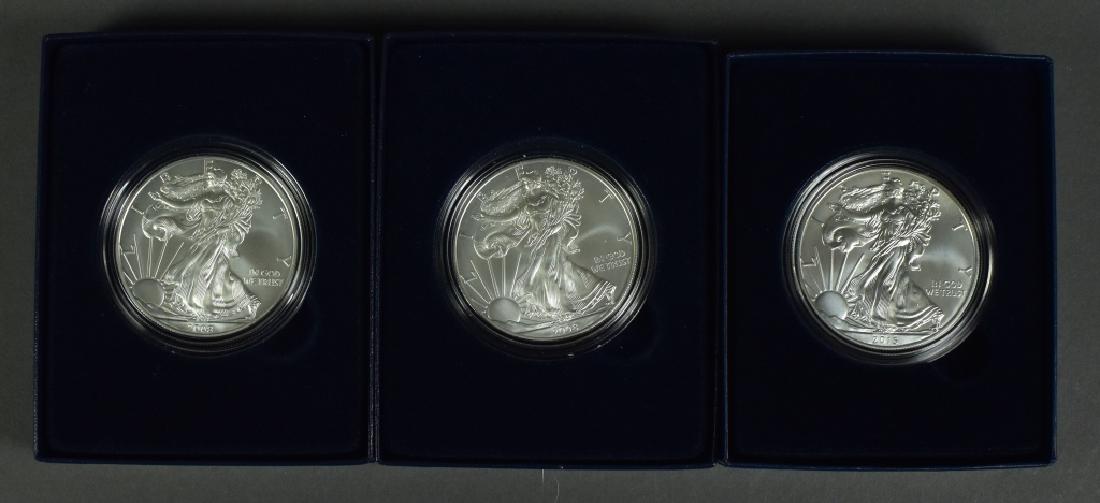 Two 2008W Uncirculated Silver Eagles And a 2015W (1 of 2)