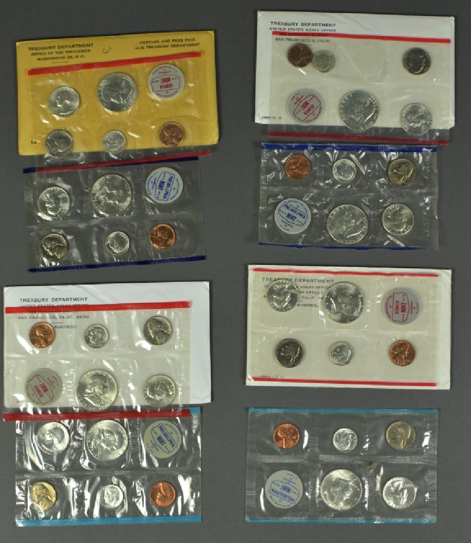 4 US Mint Sets 1961, 1962, 1963, 1964. All in original (1 of 5)
