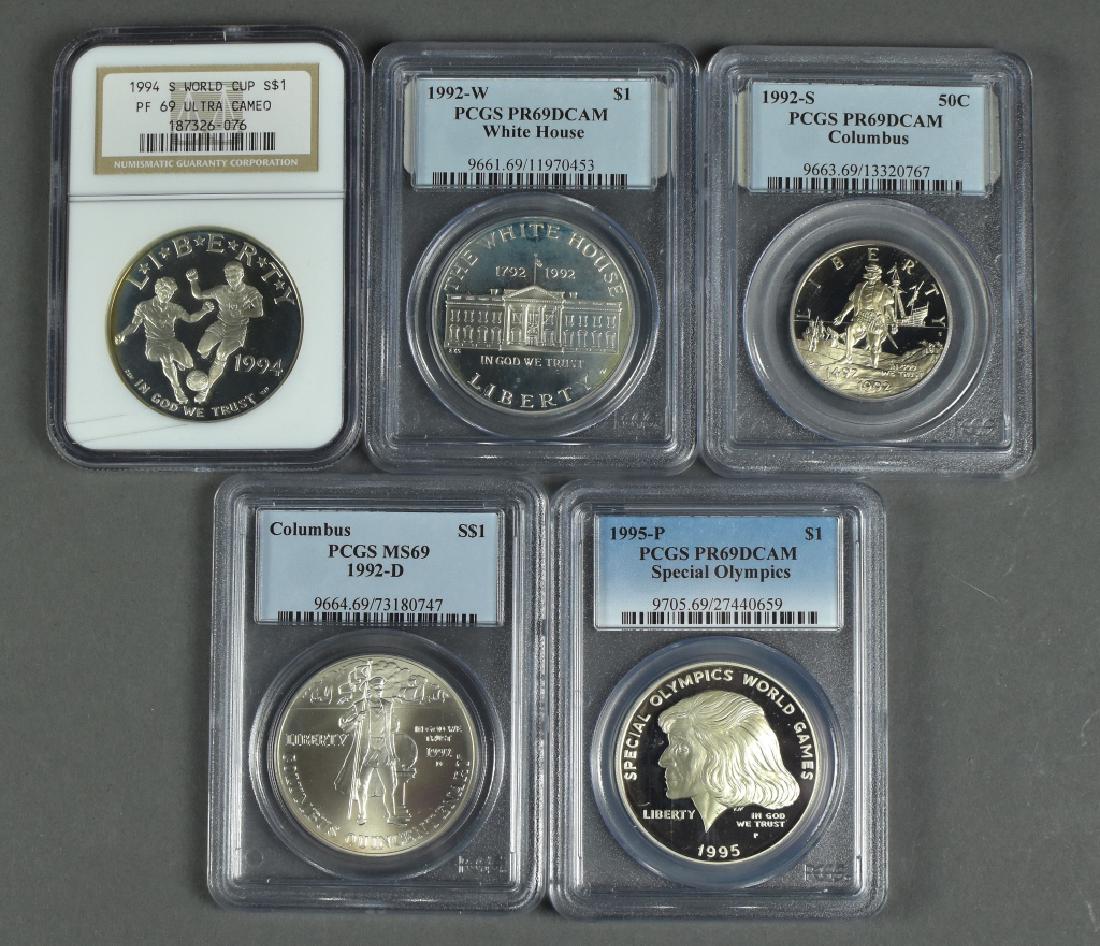 4 US Commemorative Dollars And a Half Dollar. 1992W (1 of 2)