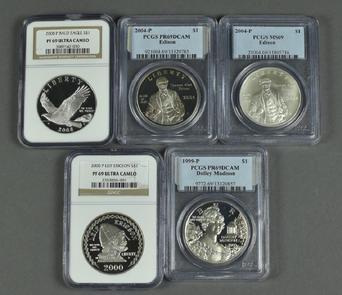 5 US Commemorative Dollars 1999P Dolly Madison PCGS (1 of 2)