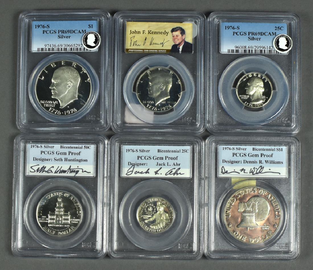 1976S 3 Coin Silver Proof Set All PCGS PR69 Deep Cameo (1 of 2)