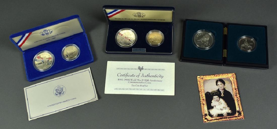 3 US Commemorative Coin Sets 1986S Proof Liberty Dollar (1 of 5)