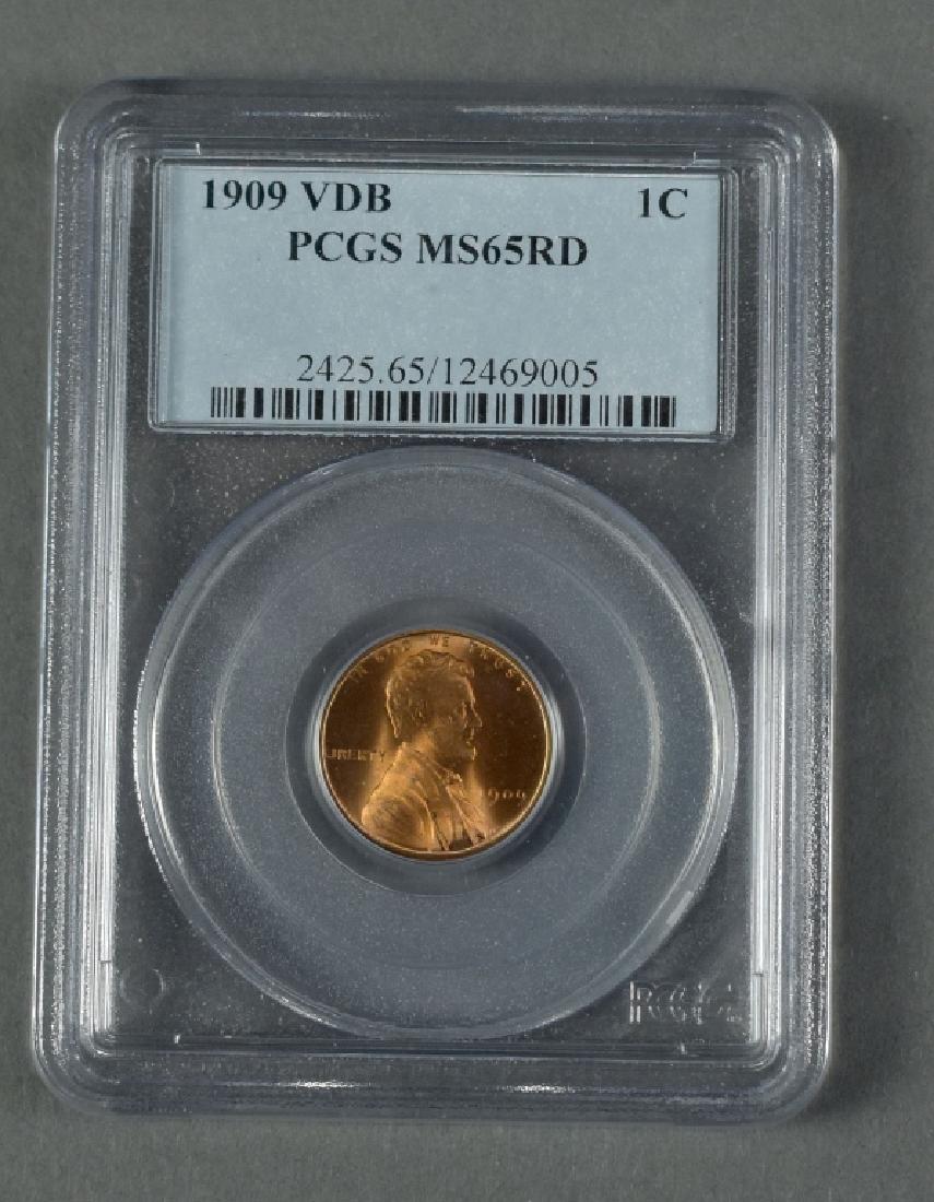 1909 VDB Lincoln Cent PCGS MS65 Red. (1 of 2)
