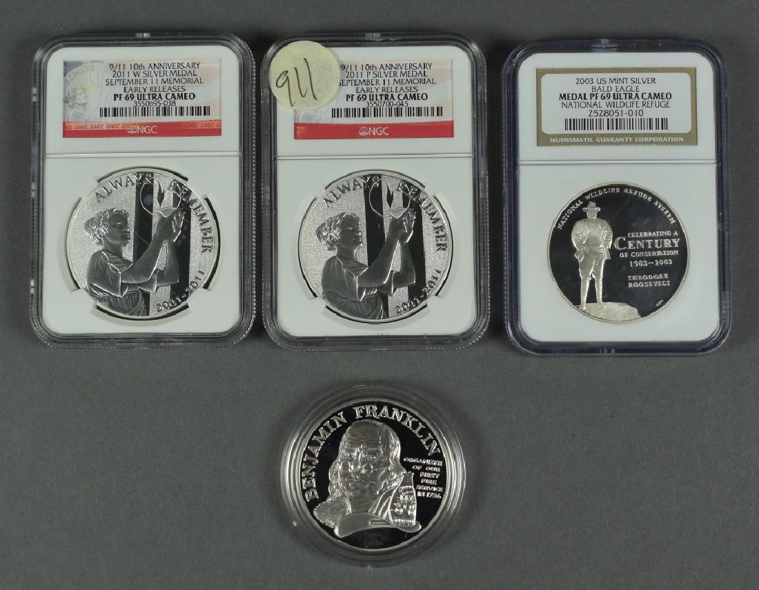 2003 US Silver Medal Wildlife Refuge Bald Eagle NGC (1 of 2)