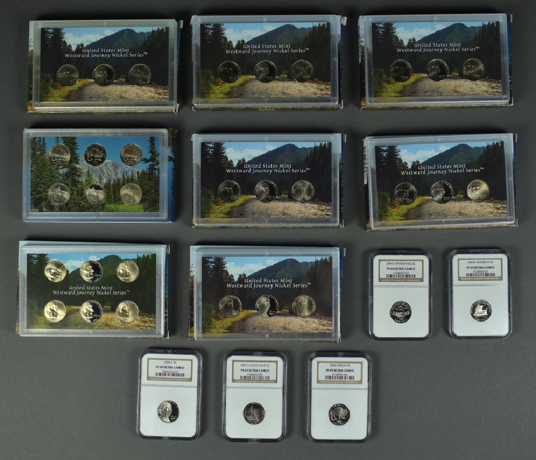 8 Westward Journey Nickel Proof Sets Three 2005 and (1 of 5)