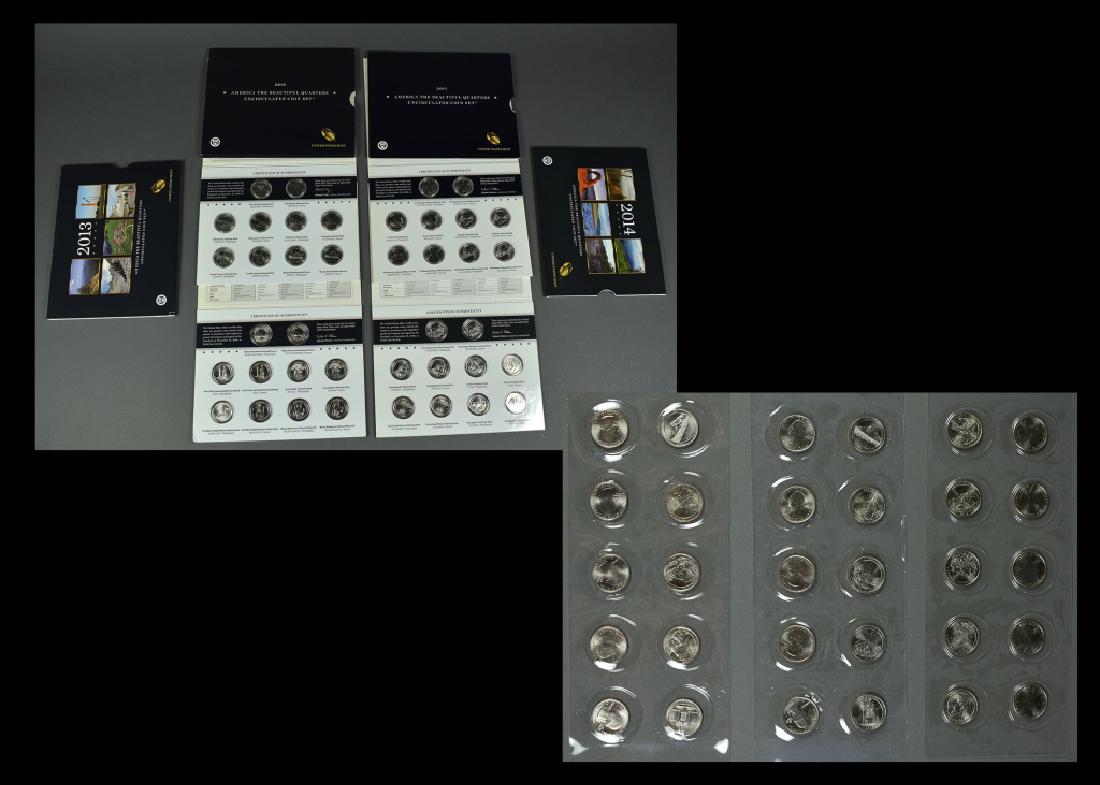 7 America the Beautiful Quarters Unc. Sets Three 2010, (1 of 11)