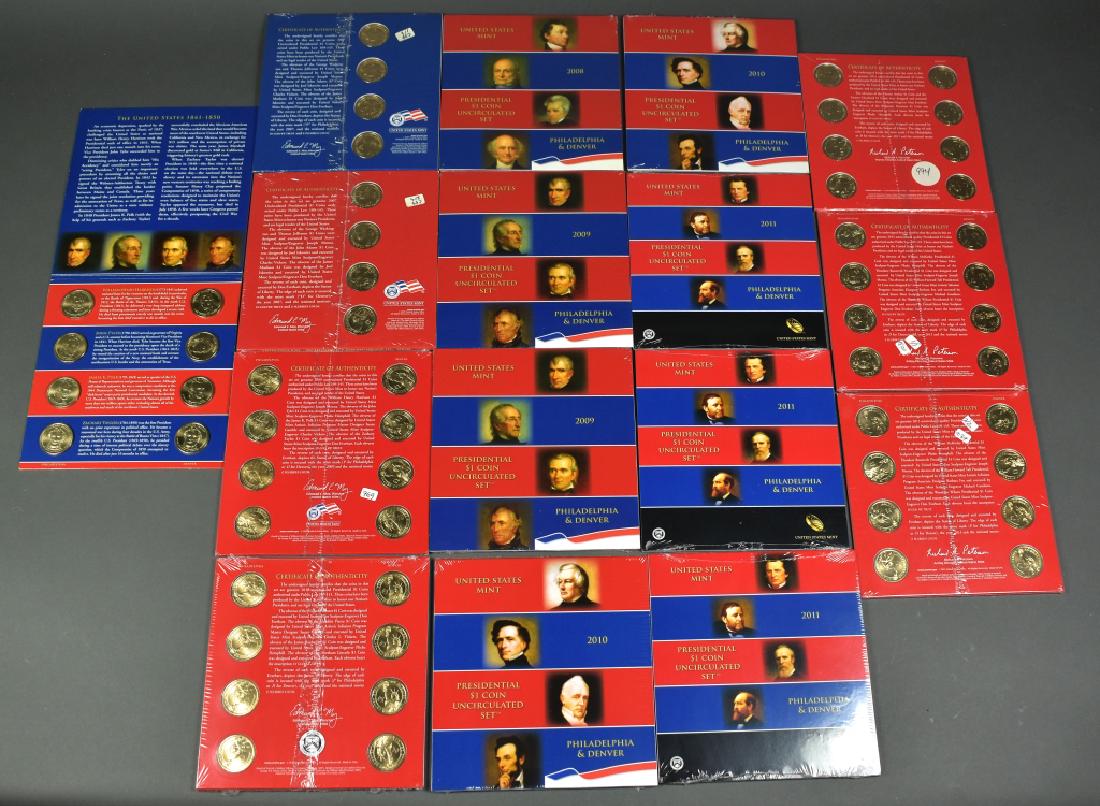 15 Uncir. Presidential Dollar Sets Includes 2007, 2008, (1 of 4)