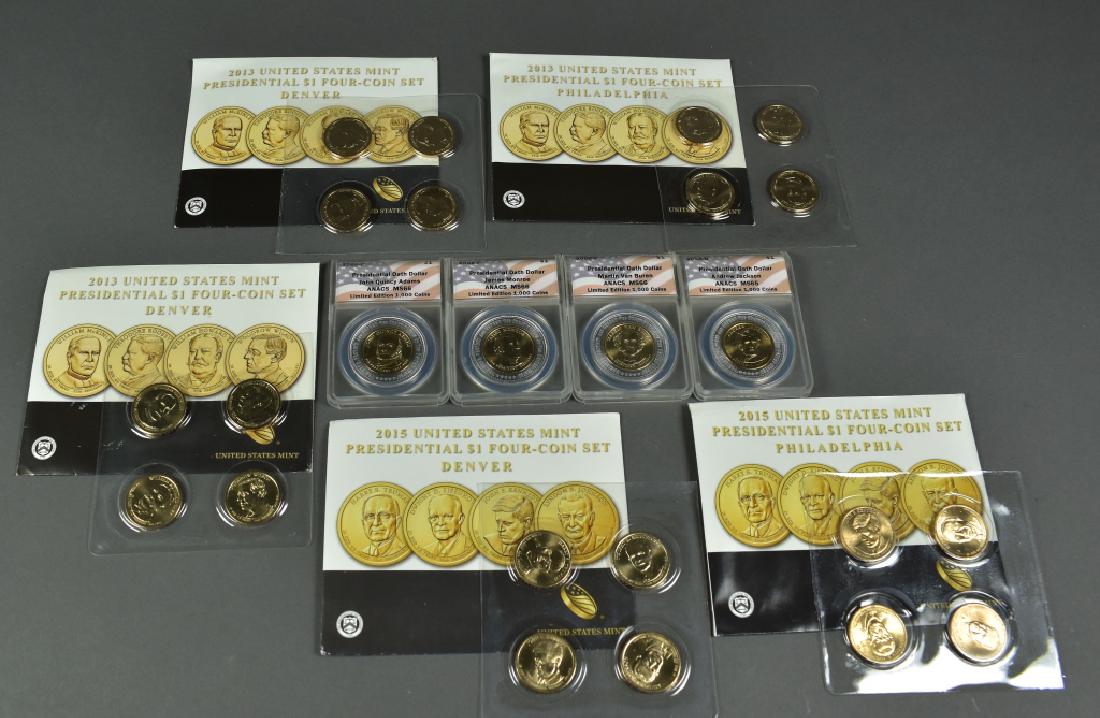 Two 2013 and 2015 Presidential Unc. Dollar Sets Plus 4 (1 of 5)