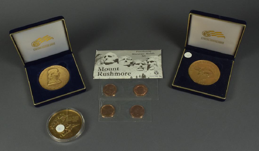 3 US Mint Large Bronze Table Medals Includes 1975 (1 of 7)