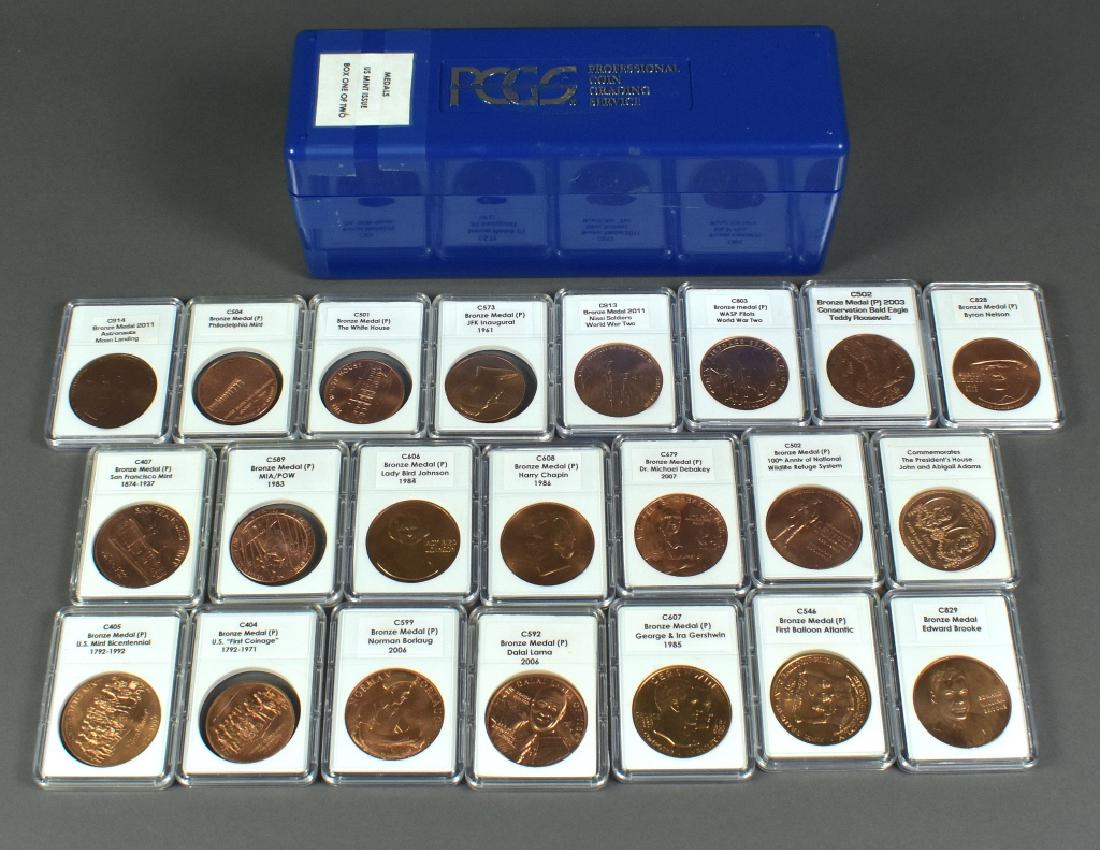 22 US Mint Bronze Medals on Various Subjects Including (1 of 6)