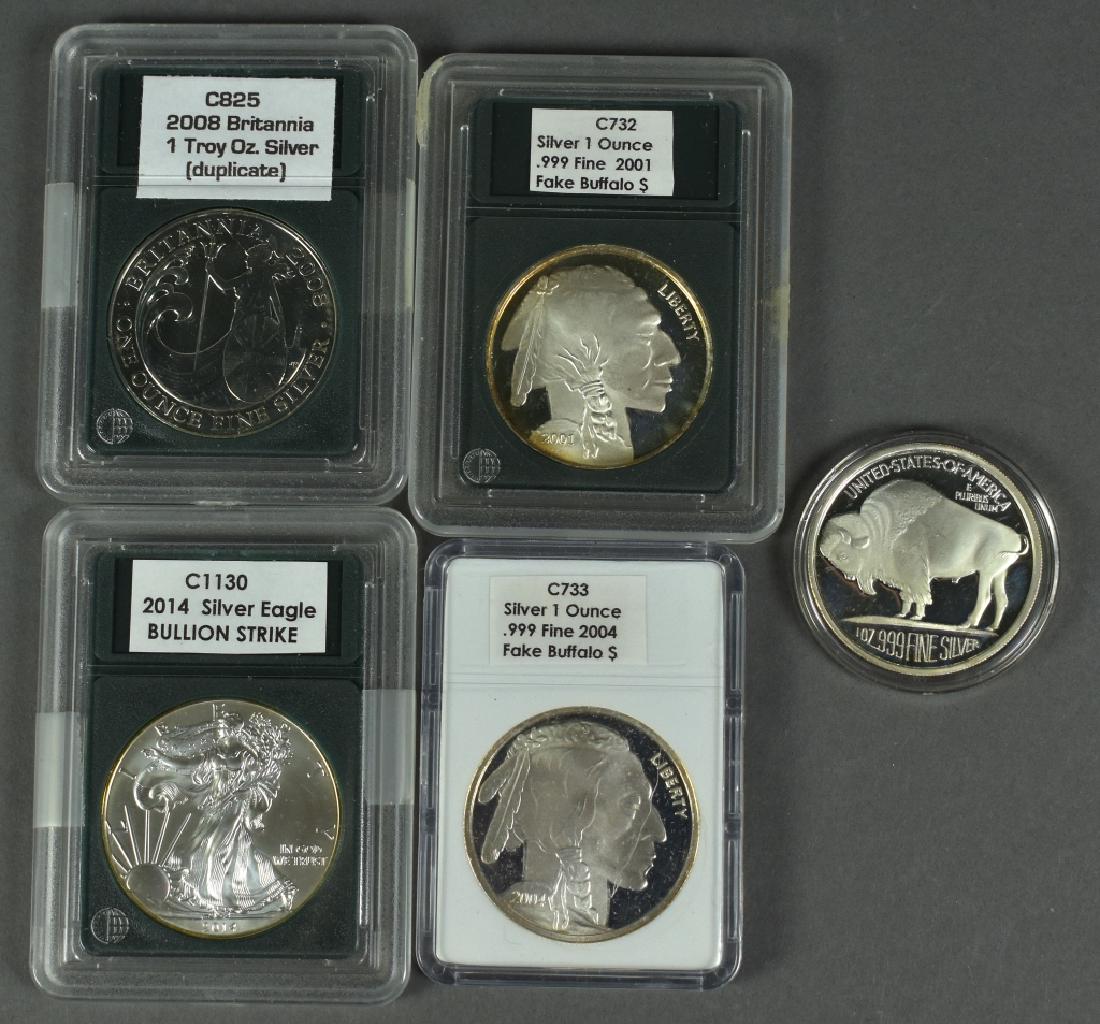 2014 Silver Eagle, 2008 Britannia And 3 1oz Silver (1 of 2)