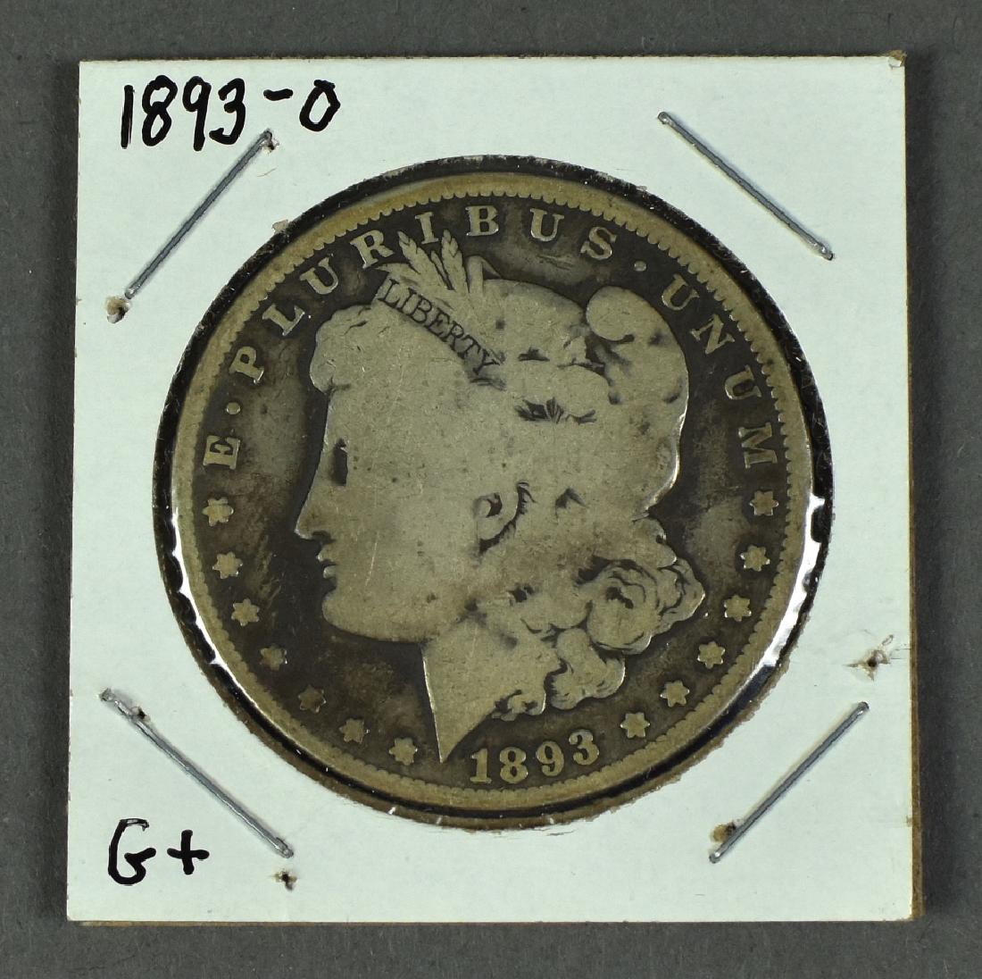 Rare 1893-O Morgan Dollar This coin grades G+ with (1 of 2)
