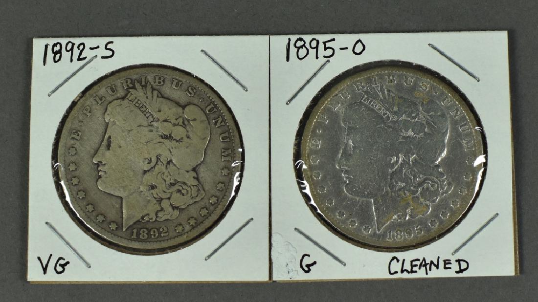 Two Better Date Morgan Dollars 1892-S (VG) and 1895-O (1 of 2)