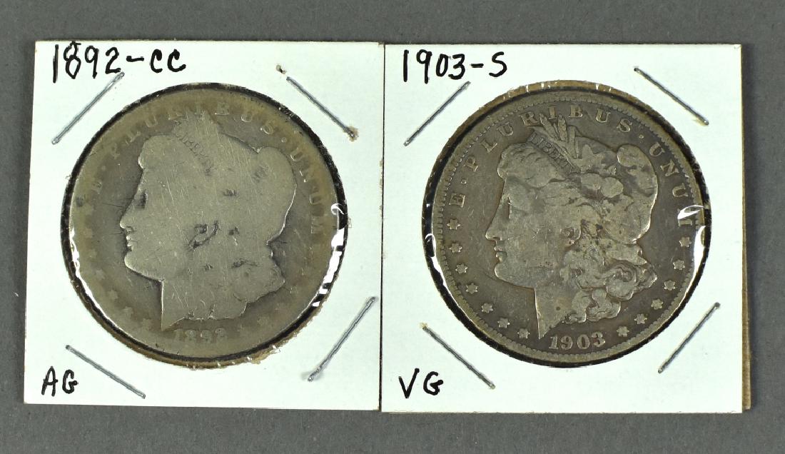 Two Better Date Morgan Dollars 1892-CC (AG) and 1903-S (1 of 2)
