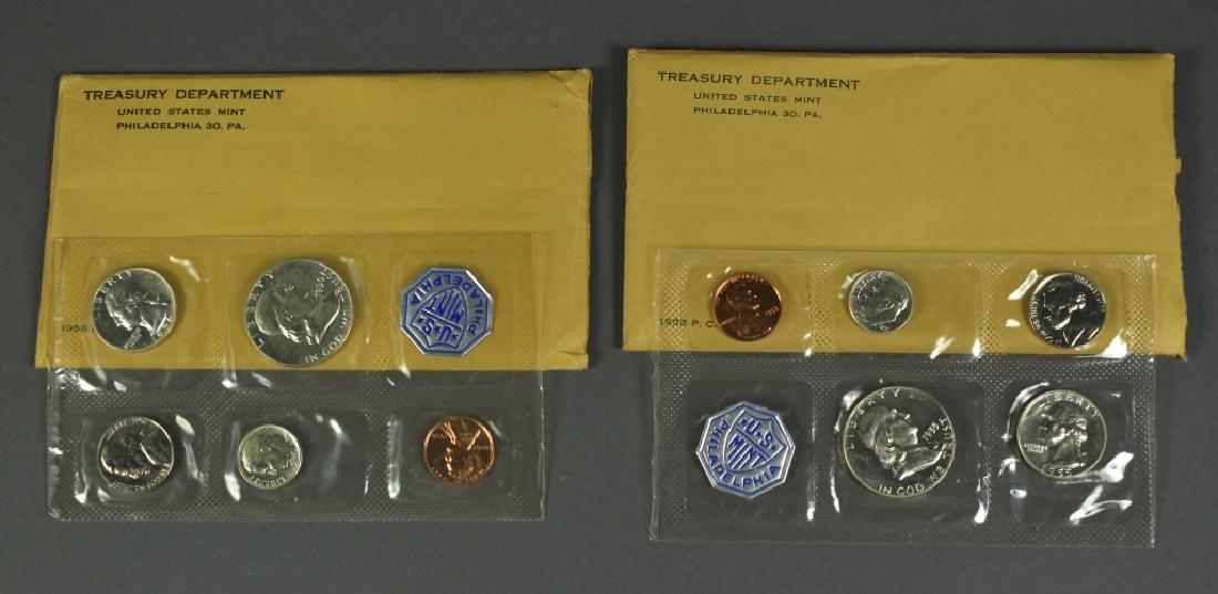 1955 Proof Coin Set ( Flat Pack - Silver ) Along with (1 of 2)