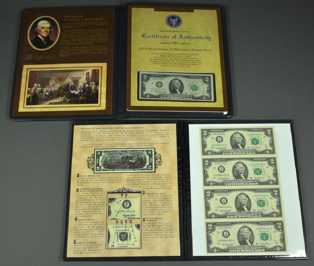 Group of 4 Uncut $2.00 Legal Tender Notes Uncirculated. (1 of 3)