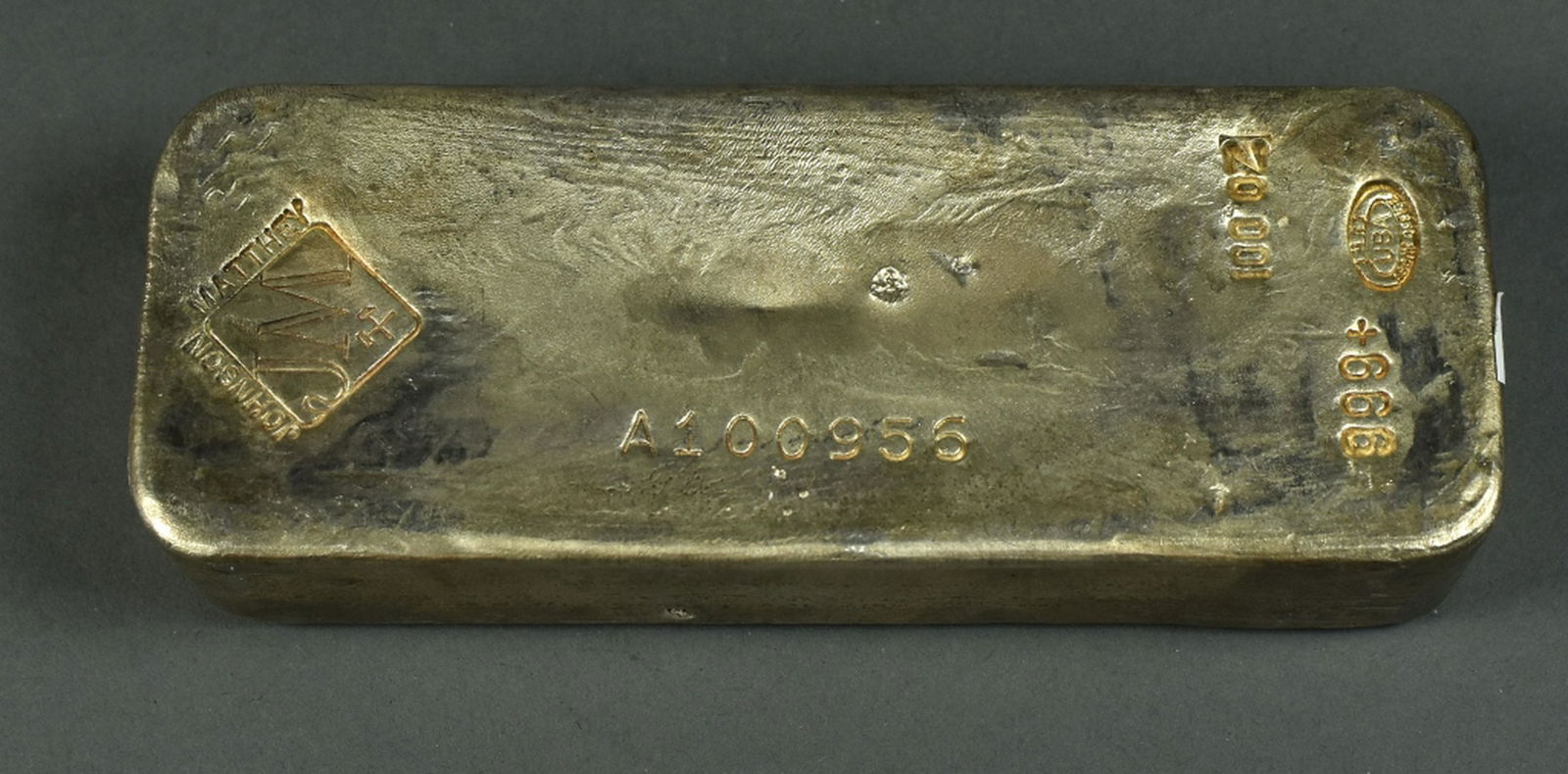 100 Oz. Johnson-Mathey .999 Silver Bar (1 of 3)