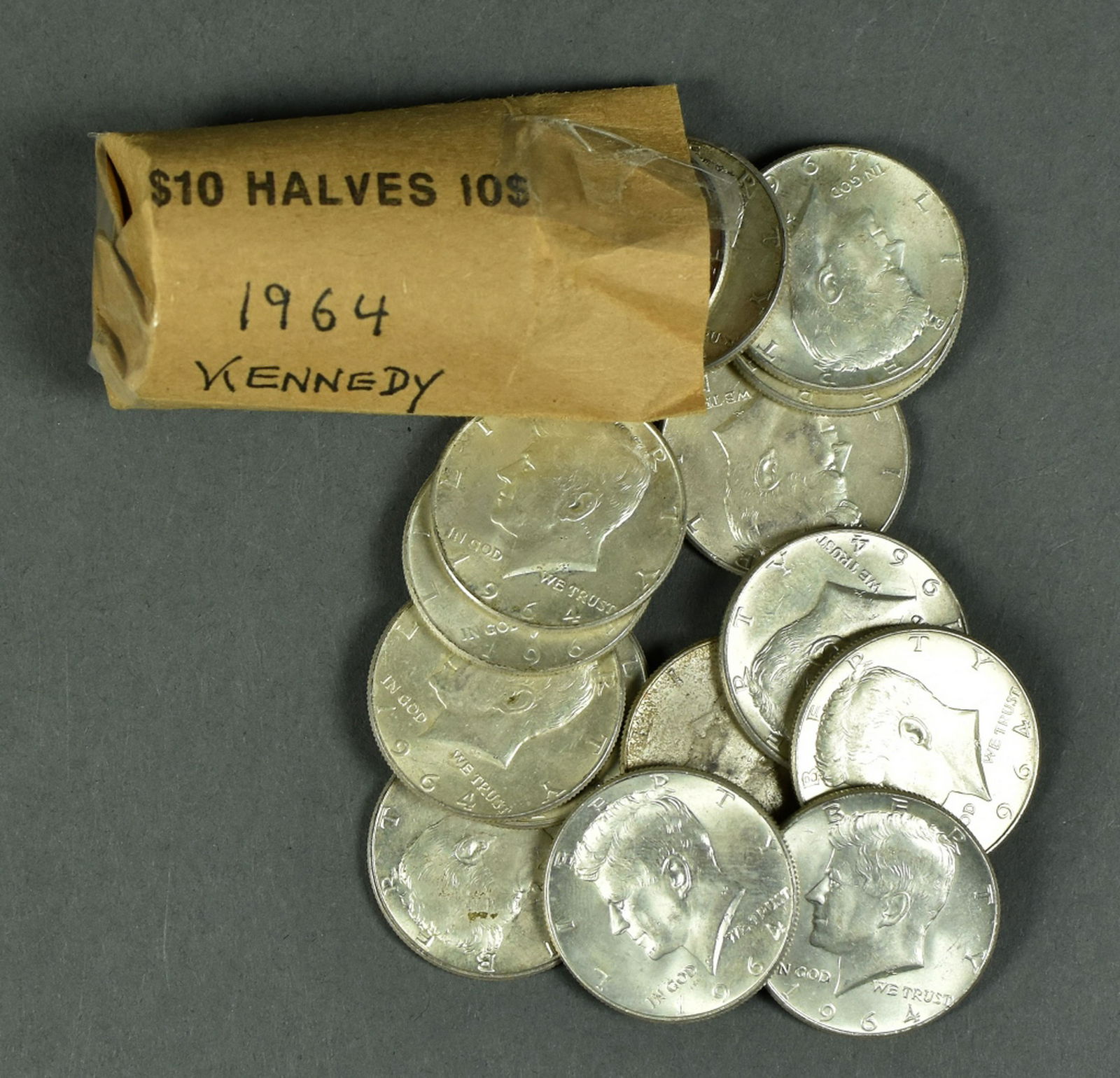Roll of 1964 Kennedy Half Dollars (1 of 3)