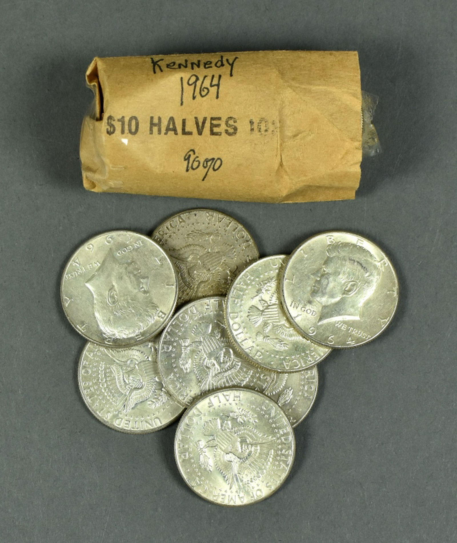 Roll of 1964 Kennedy Half Dollars (1 of 2)